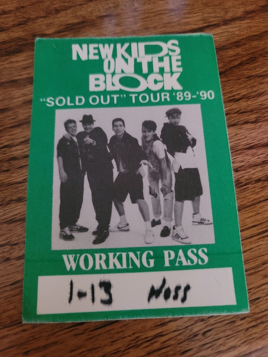 Other - NKOTB Green Working Pass Graphic Badge Vintage